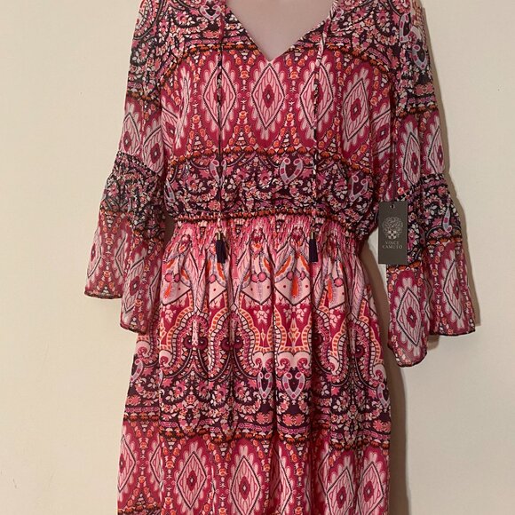 Vince Camuto colorful long sleeve minidress - Picture 1 of 11